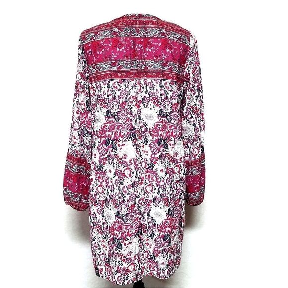 LUCKY Brand Pleated Natural Multi Shift Dress - Picture 7 of 8